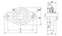 Picture of UCFLPL204-12SS, 2-BOLT FLANGE UNIT-THERMOPLASTIC