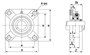 Picture of UCFPL207-23SS, 4-BOLT FLANGE UNIT-THERMOPASTIC